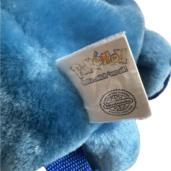 VTG '90s Rare Nintendo Official Pokémon Poliwhirl Plush Zipper Backpack - Picture 6 of 8